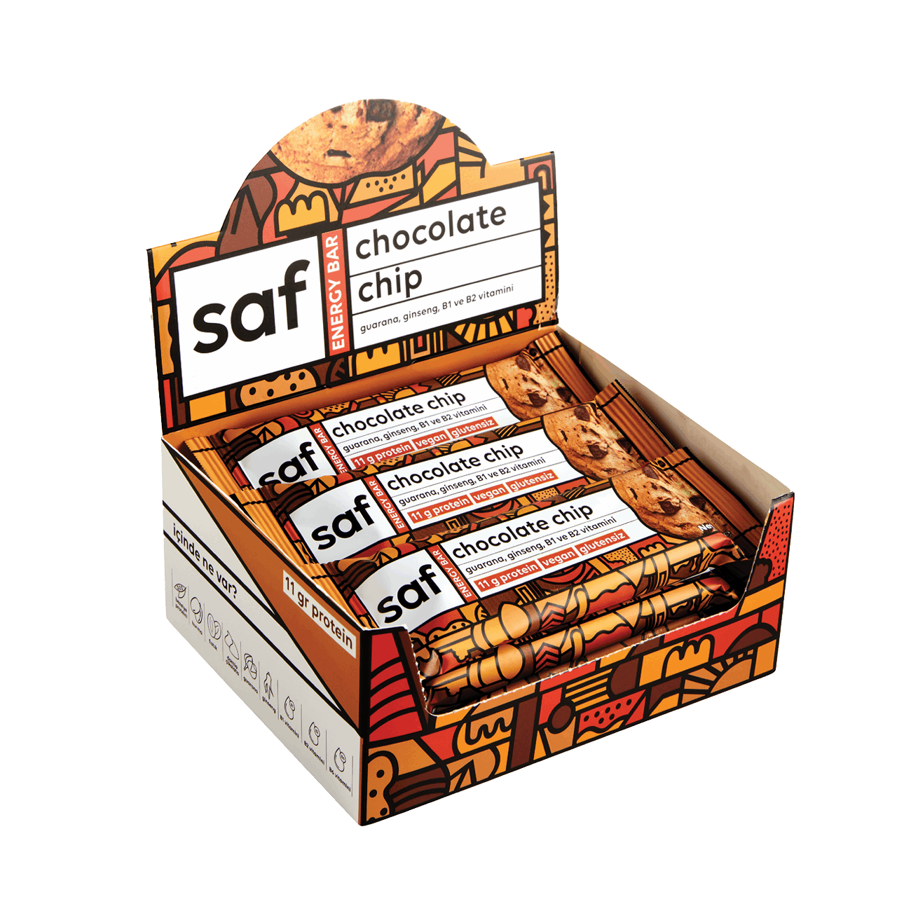 saf damla çikolatalı protein bar 50 gr x 12