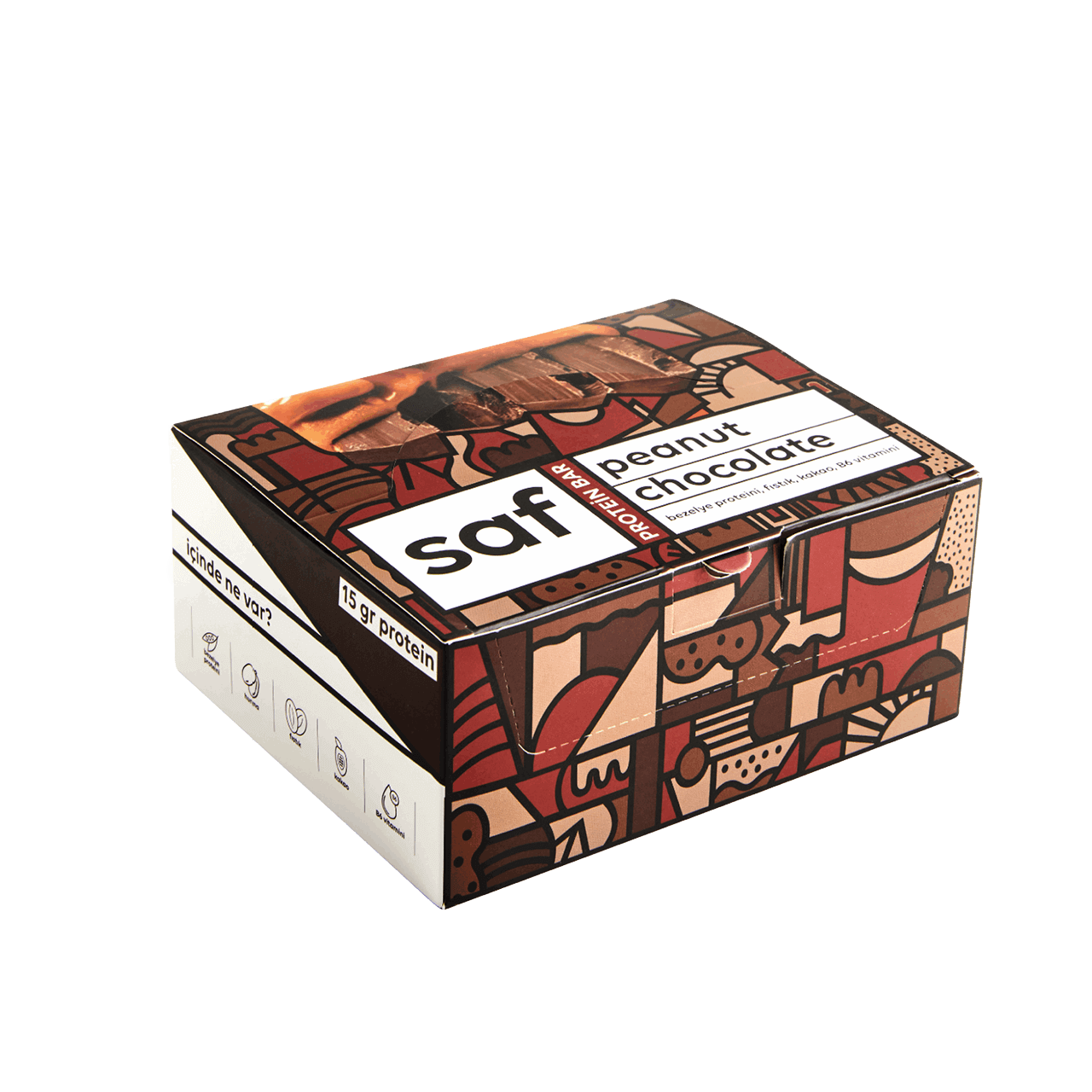 peanut chocolate high protein bar 50 gr x 12