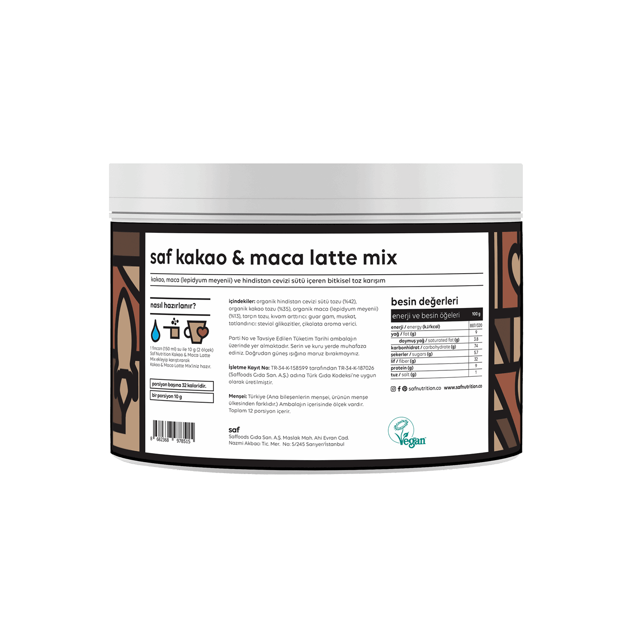 kakao & maca latte mix 120 gr