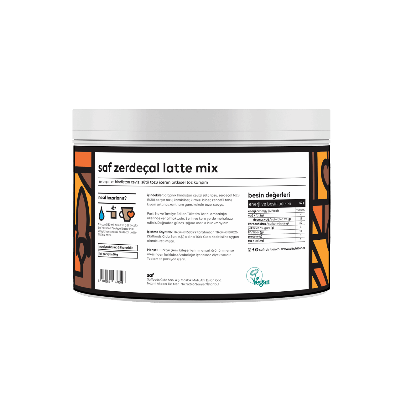 zerdeçal latte mix 120gr