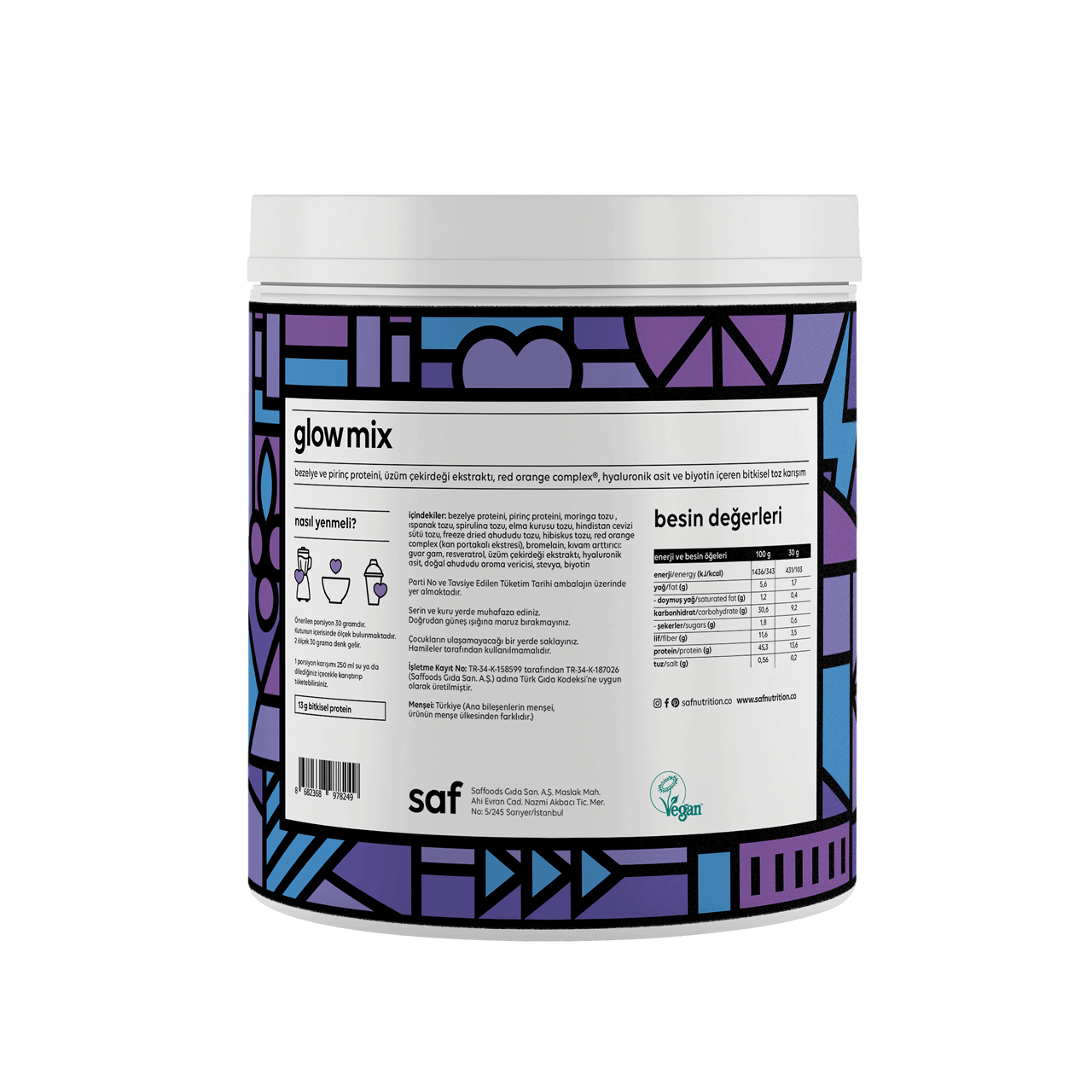 protein superfood mix glow 360 gr