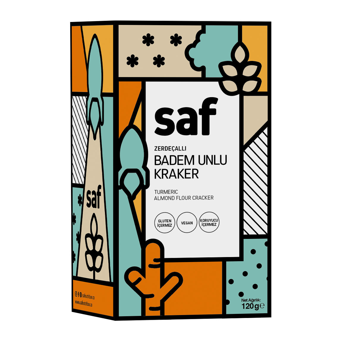 zerdeçallı badem unlu kraker - 120gr