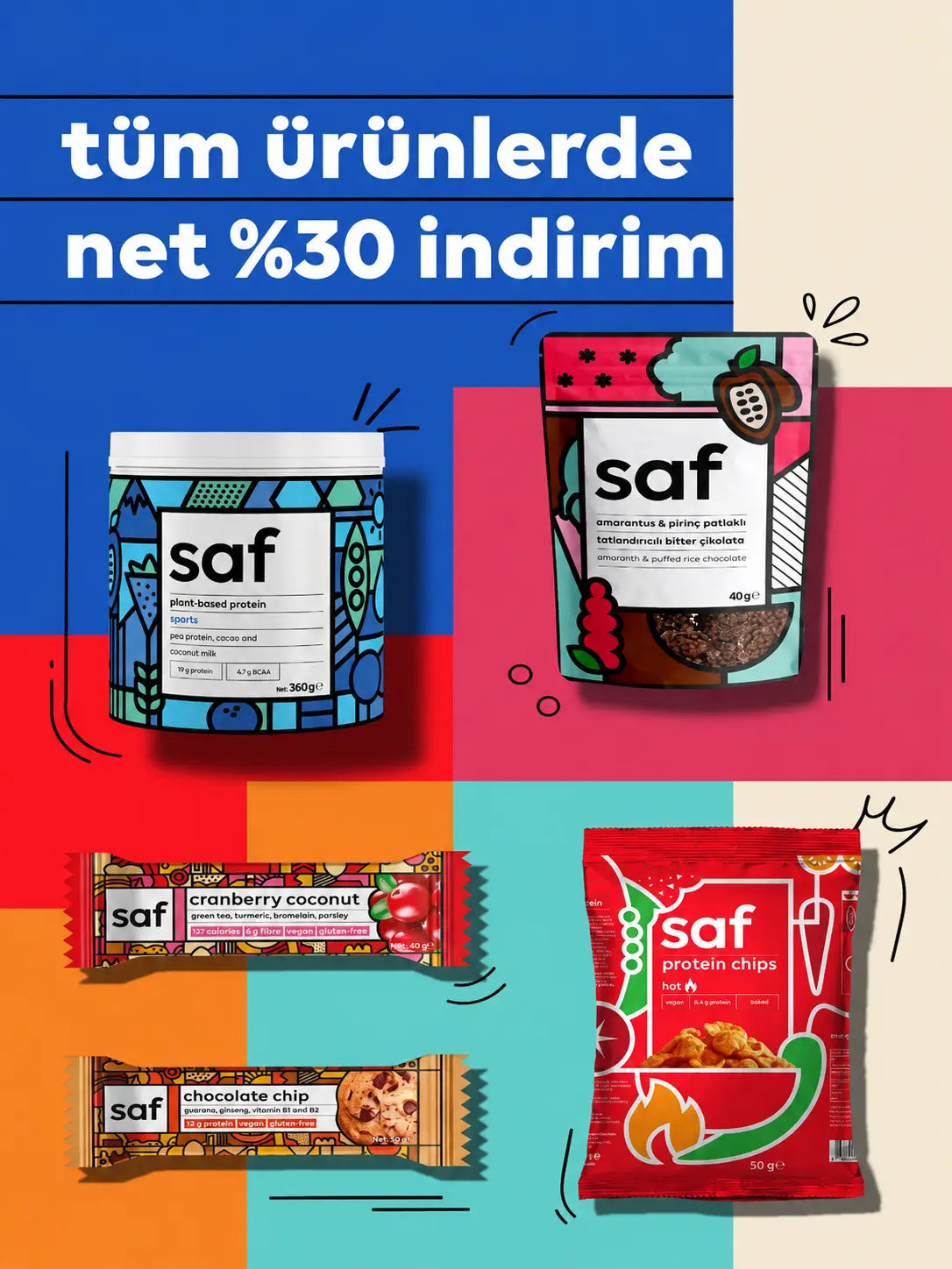 Tüm ürünlerde net %30 indirim