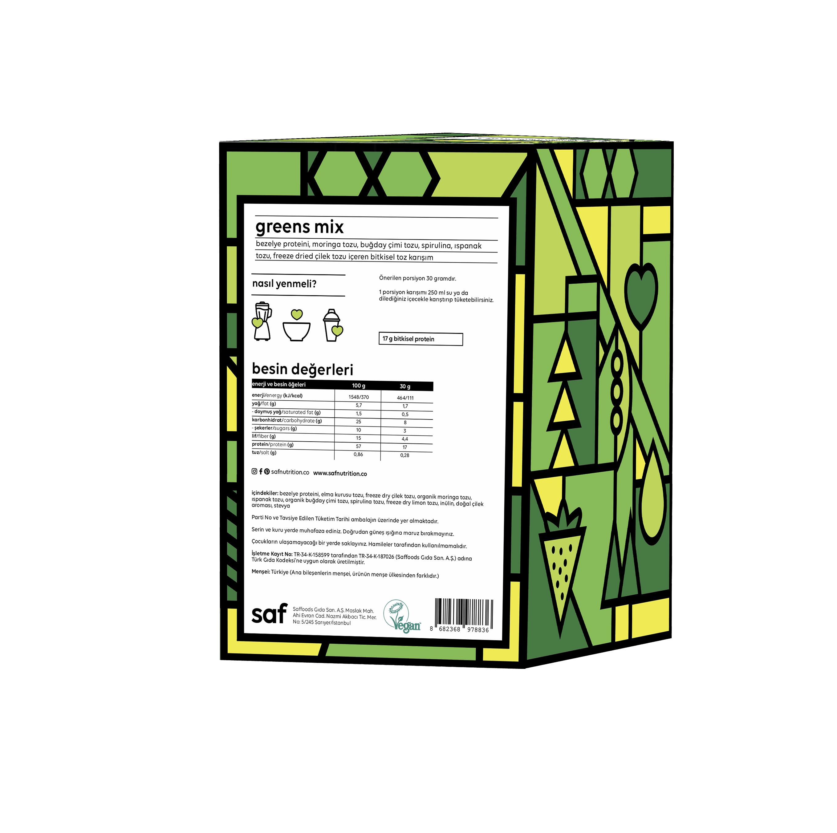 greens mix 10 x 30 gr saşe