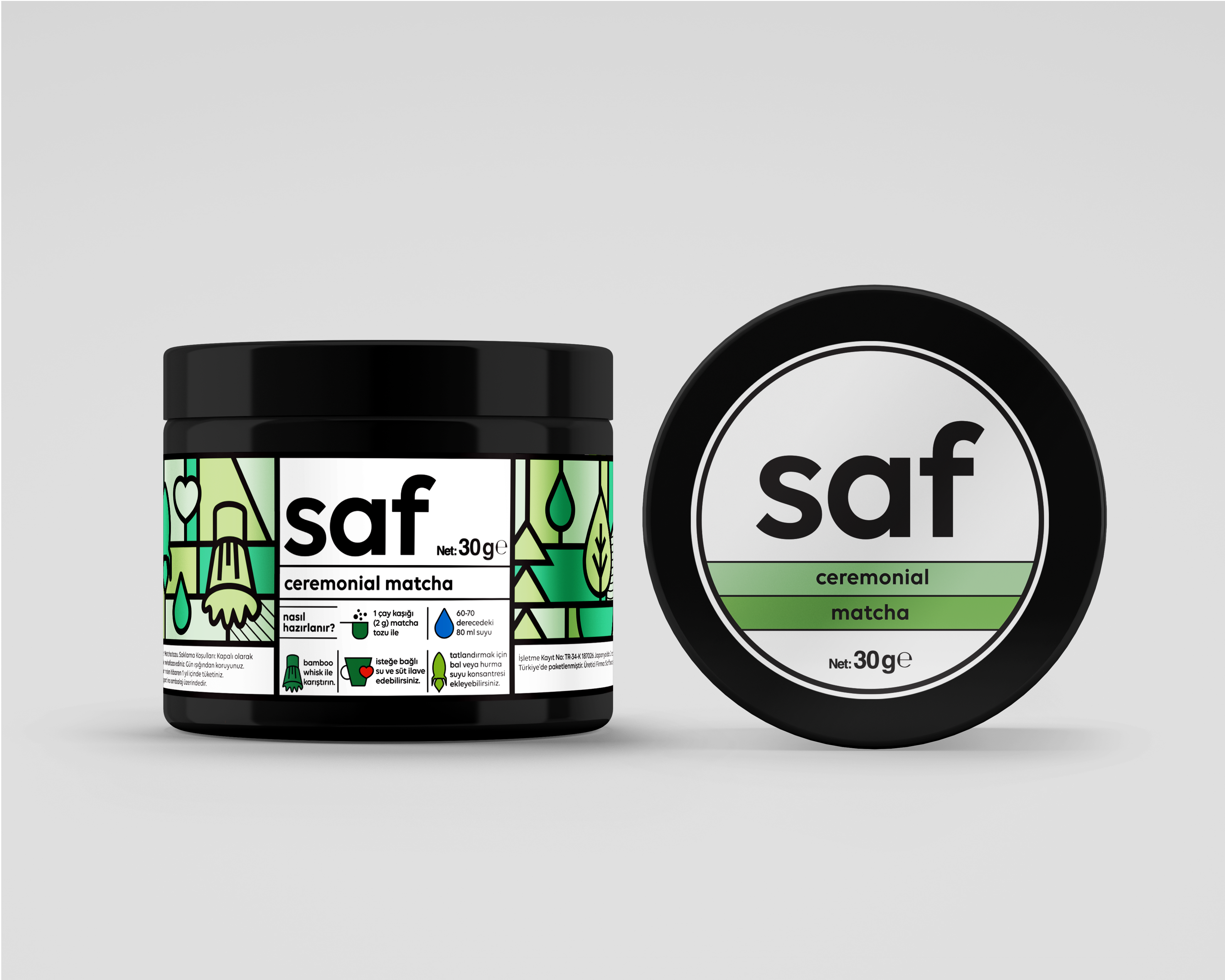 Saf Ceremonial Grade Matcha 30 Gr
