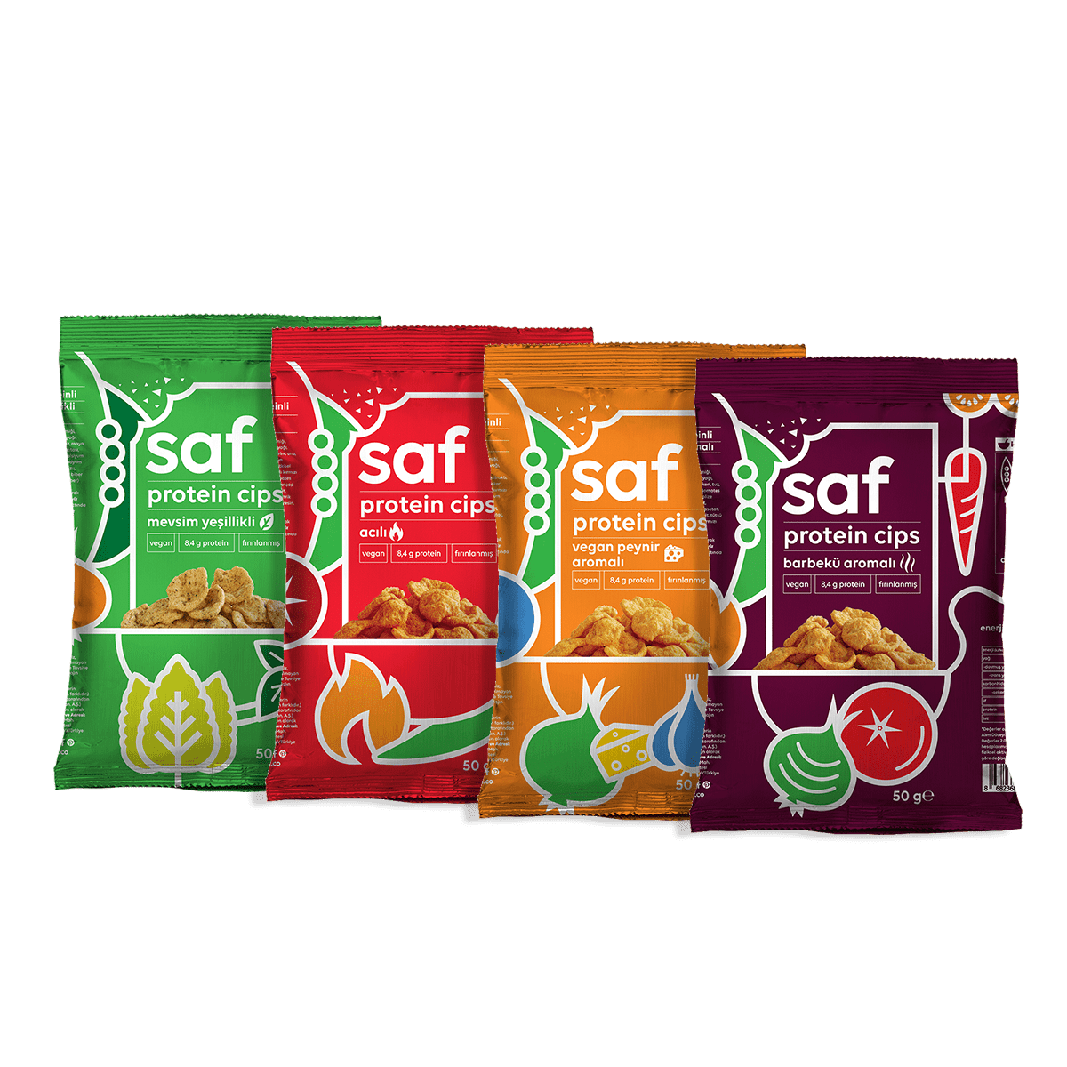 saf vegan protein cipsler karışık