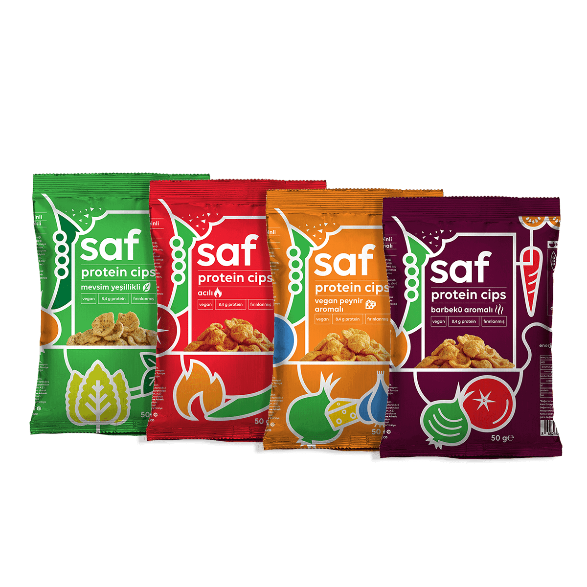 saf vegan protein cipsler karışık
