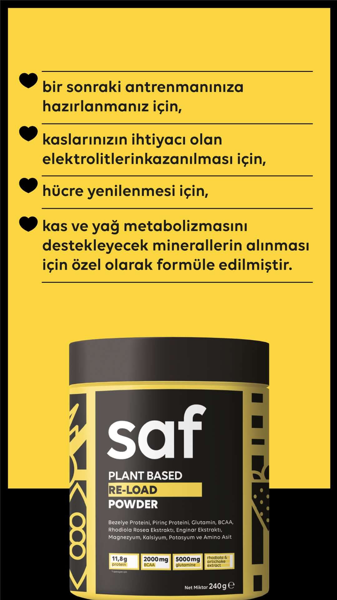 saf athletics re-load protein tozu özellikleri