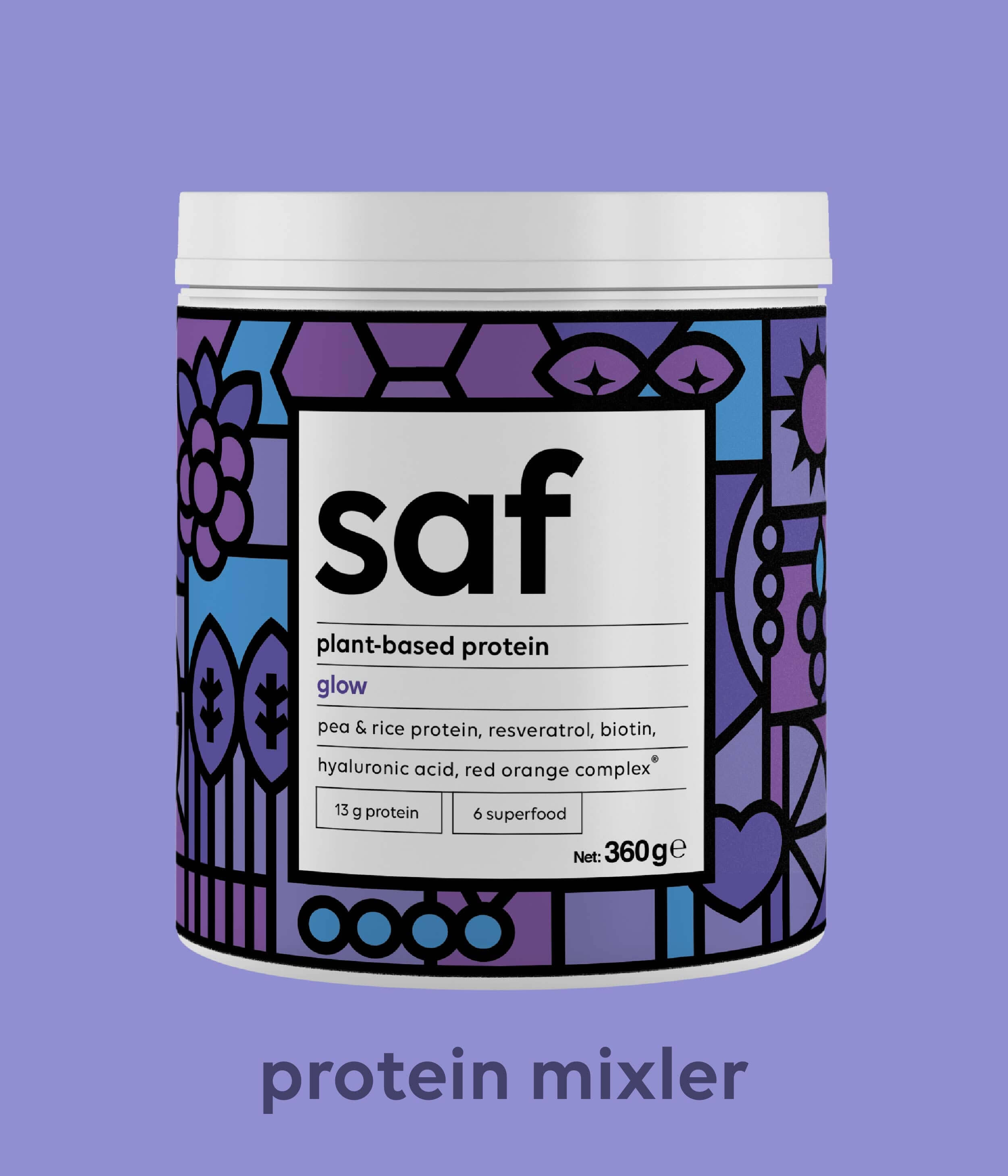 saf glow mix protein tozu