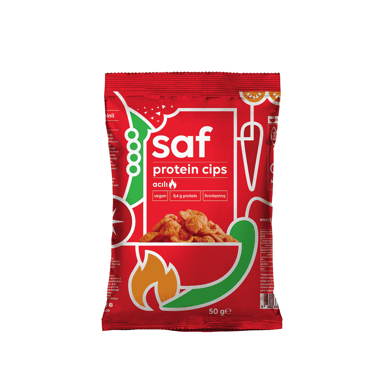 saf acılı protein cips