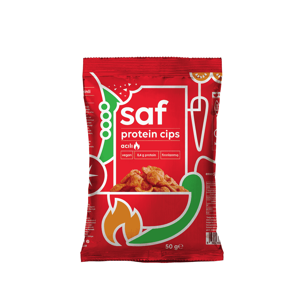 saf acılı protein cips