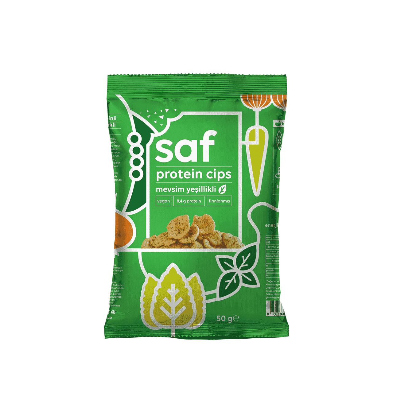 mevsim yeşillikli protein cips 50 gr