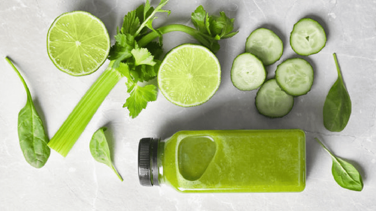 Ispanaklı, kerevizli moringa suyu