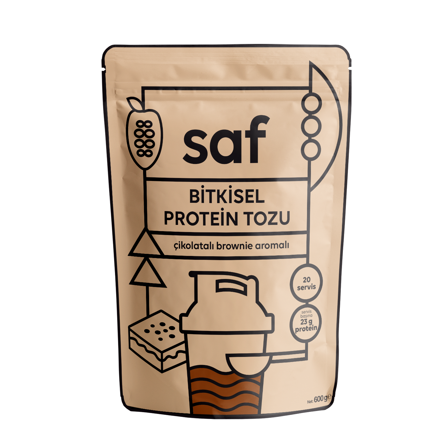 Chocolate Brownie Simple Protein Mix 600gr