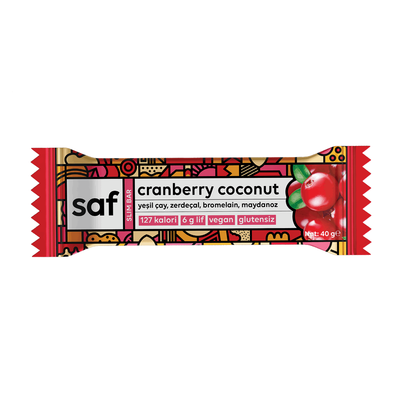 cranberry coconut slim bar 40 gr 