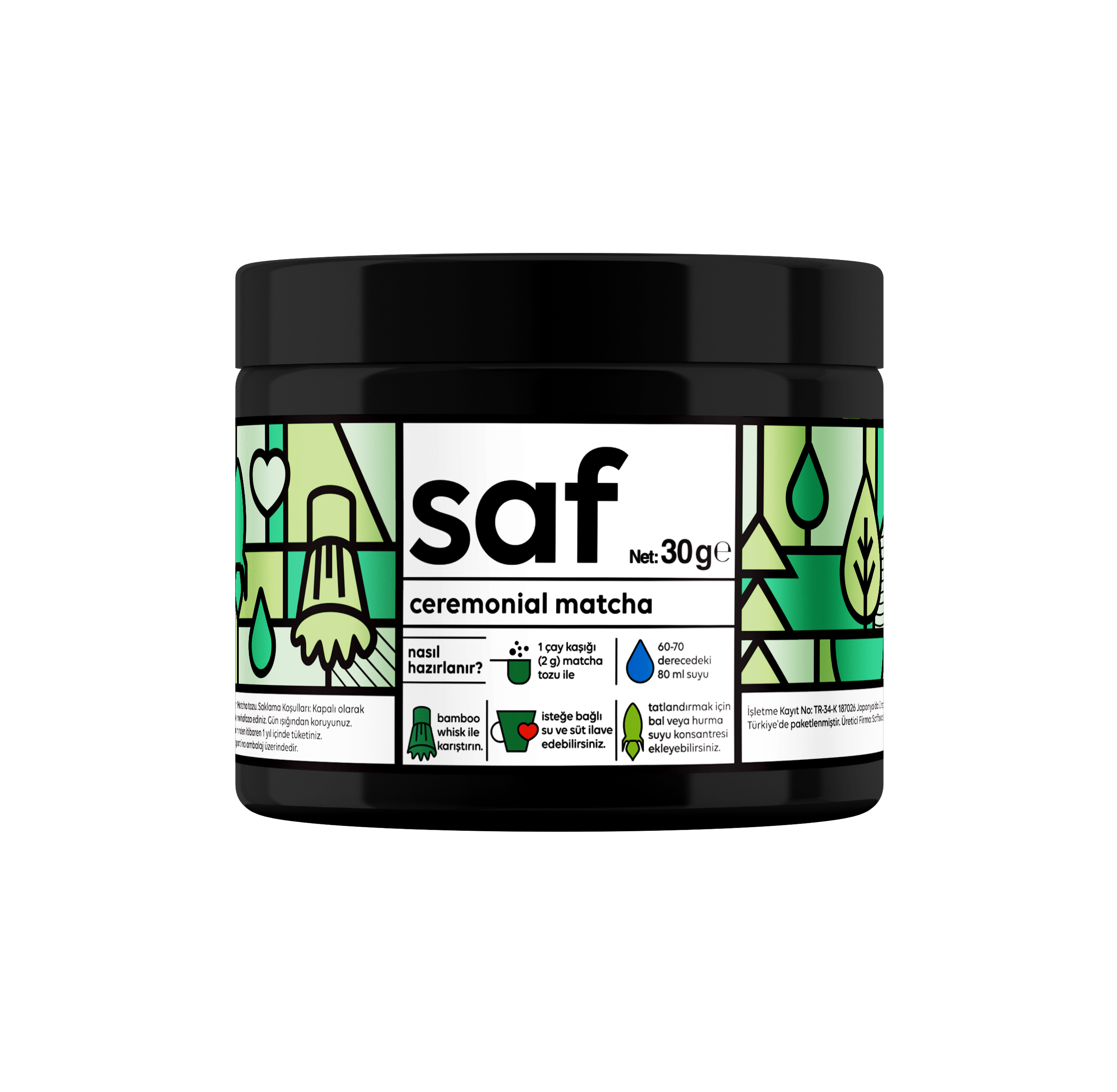Saf Ceremonial Grade Matcha 30 Gr