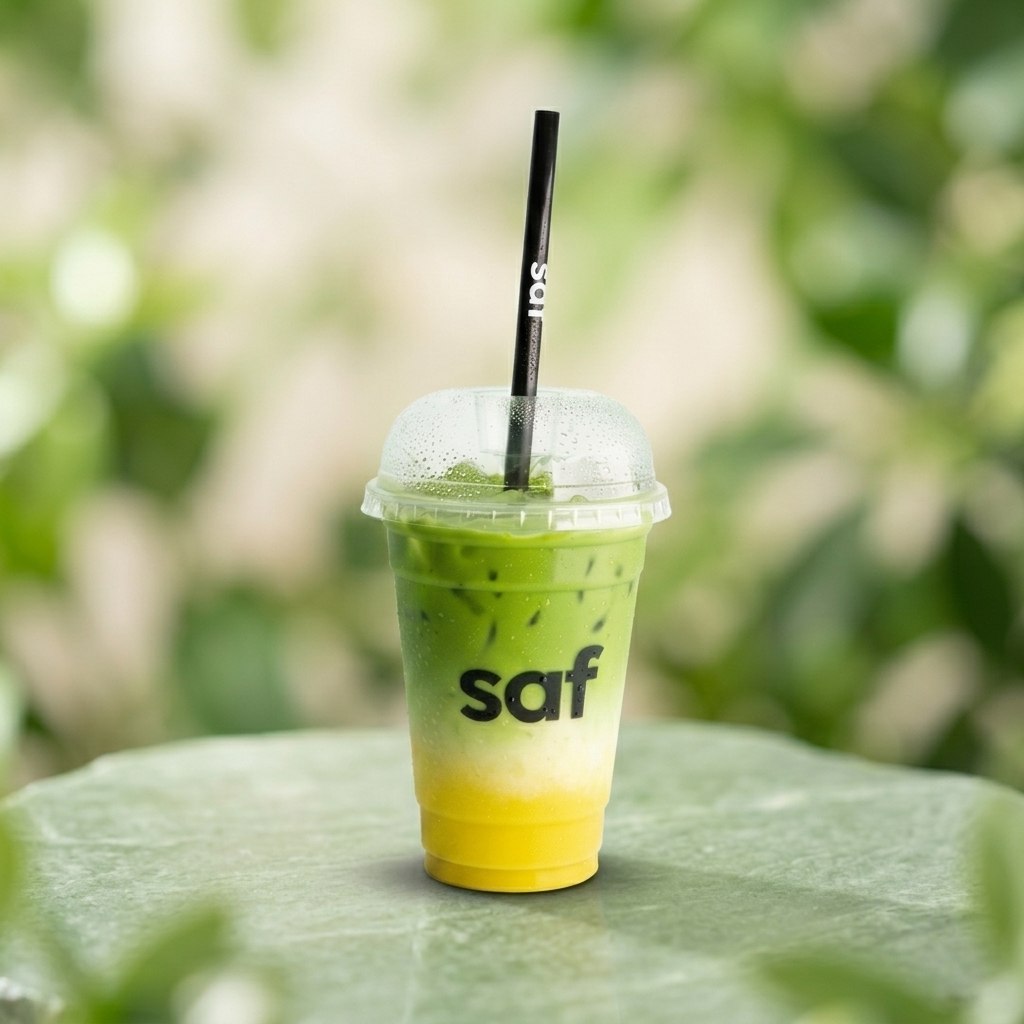 mango matcha — mağaza sunumu, yakın kare